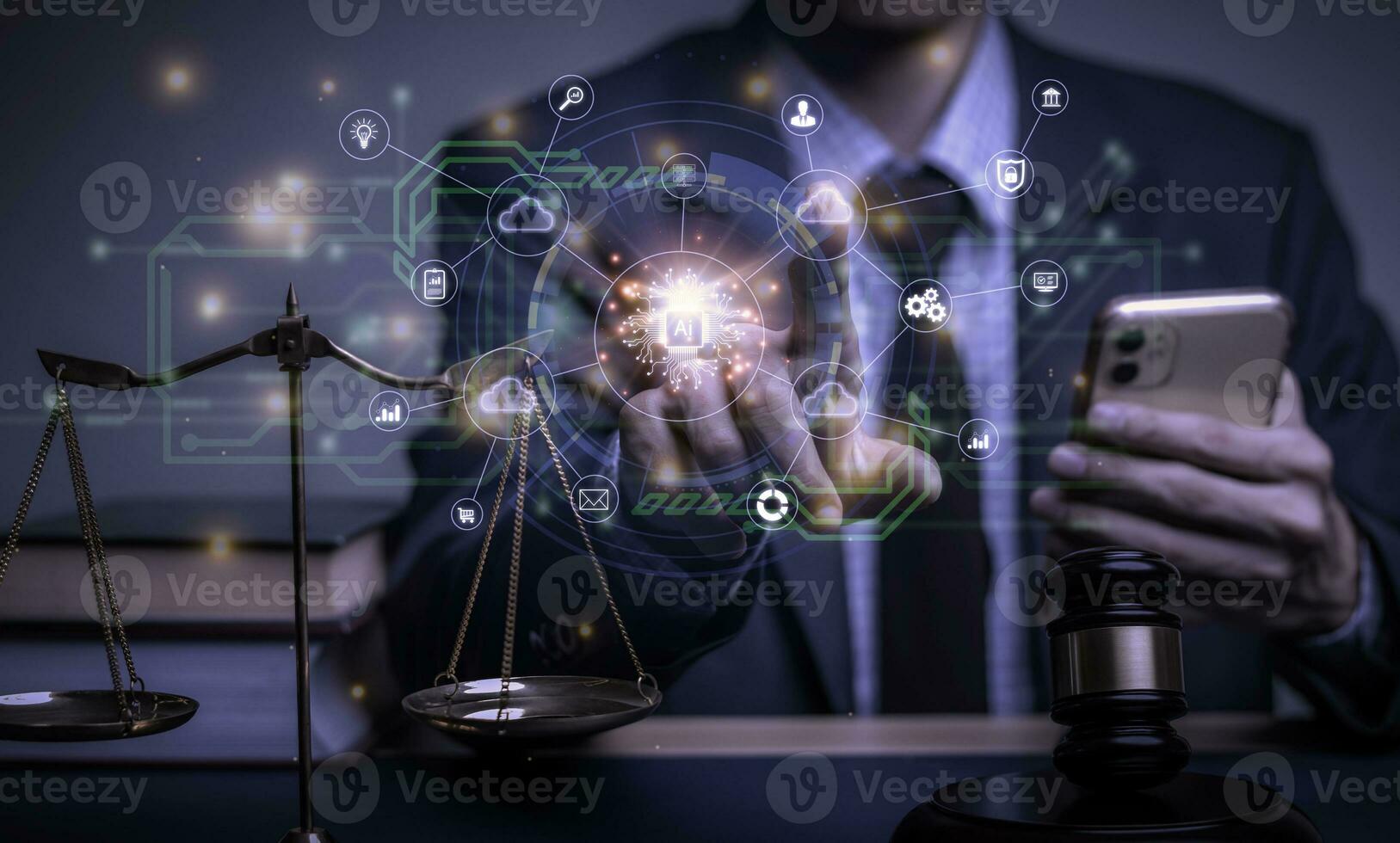 Businessman analytics Ai technology digital transformation change management, internet of things.new technology bigdata and business process strategy, cloud computing, smart industry.customer service. photo