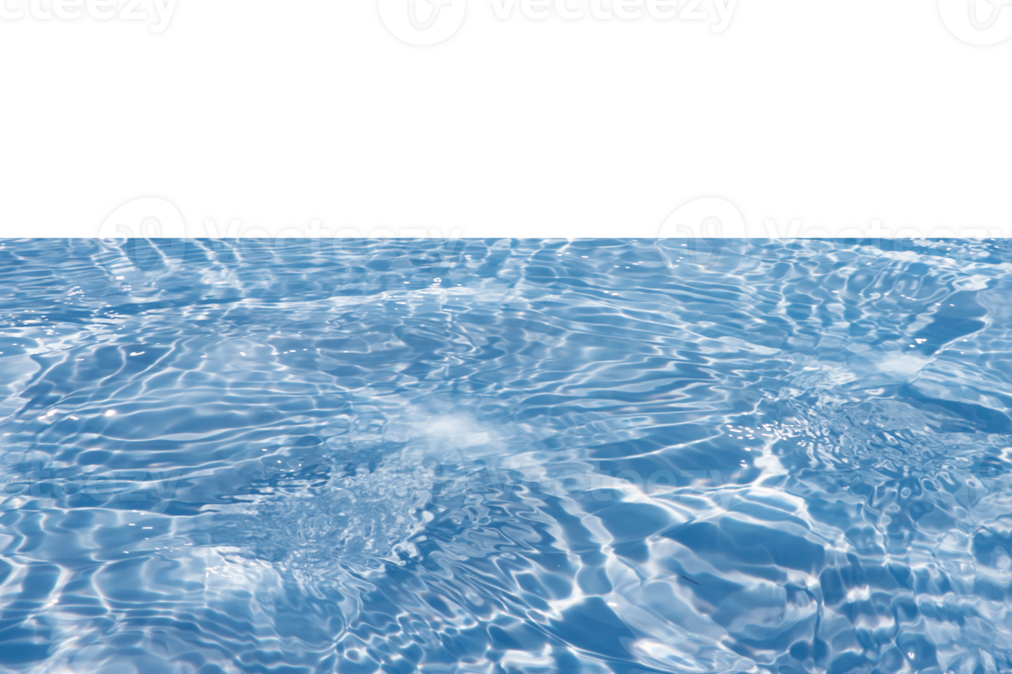 Blue water with ripples on the surface. Defocus blurred transparent blue colored clear calm water surface texture with splashes and bubbles. Water waves with shining pattern texture background. png