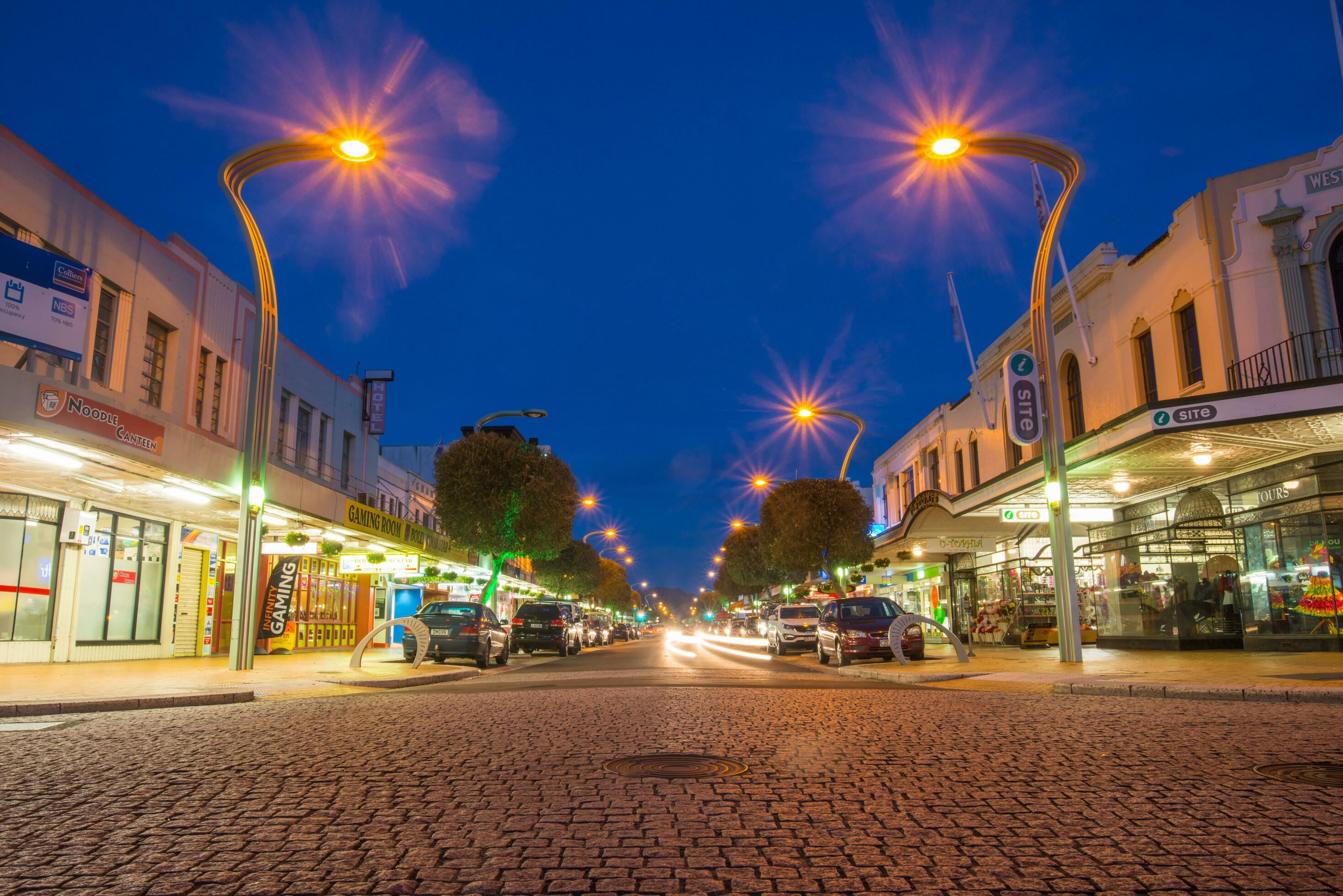 Hastings, New Zealand May 26 2017 The downtown of Hastings is one