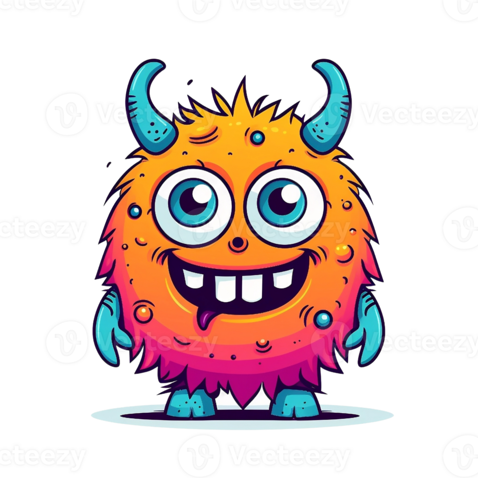 söt klotter monster ClipArt png