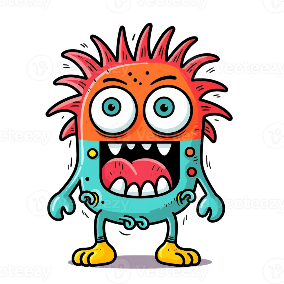 Cute Doodle Monster Clipart png