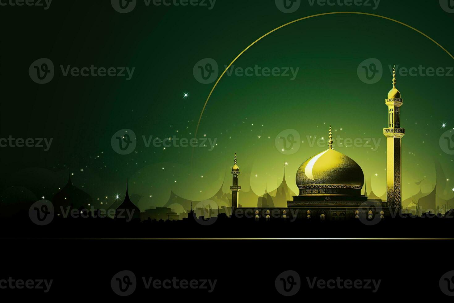 Greeting card for Mawlid al Nabi, Prophet Muhammads Birthday. Generative AI photo