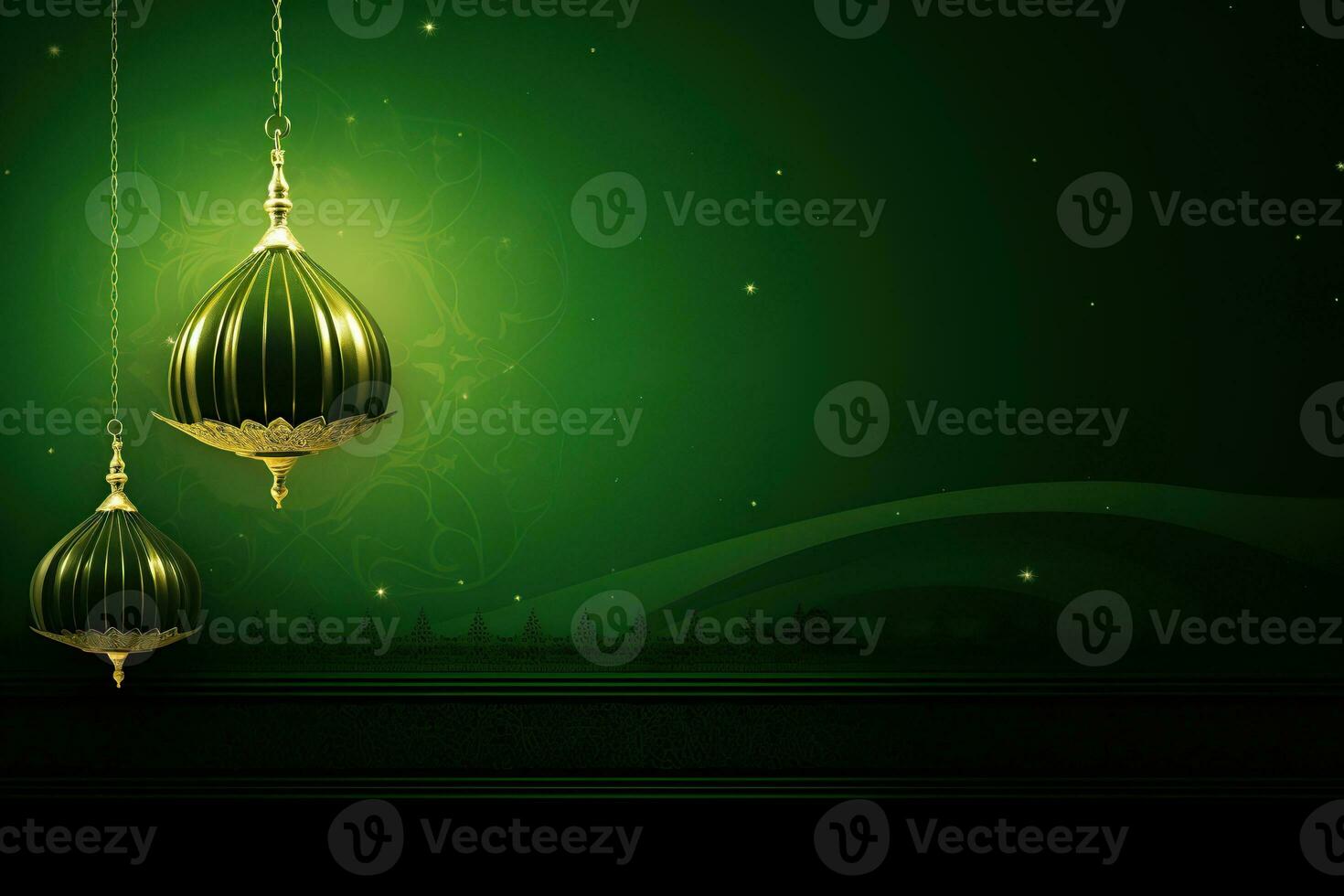 Greeting card for Mawlid al Nabi, Prophet Muhammads Birthday. Generative AI photo