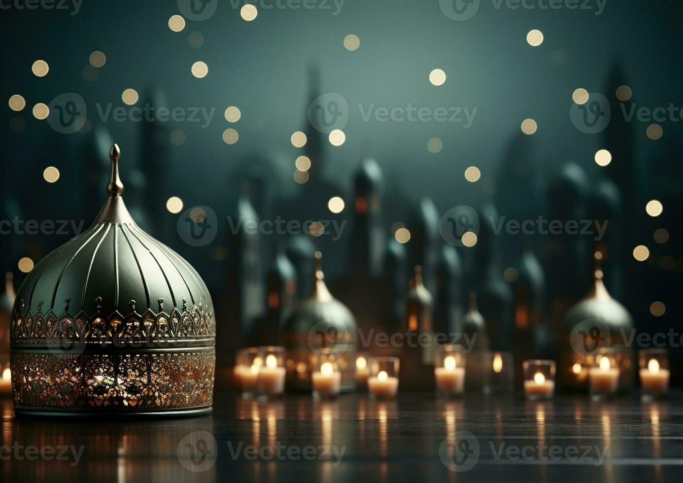 Greeting card for Mawlid al Nabi, Prophet Muhammads Birthday. Generative AI photo