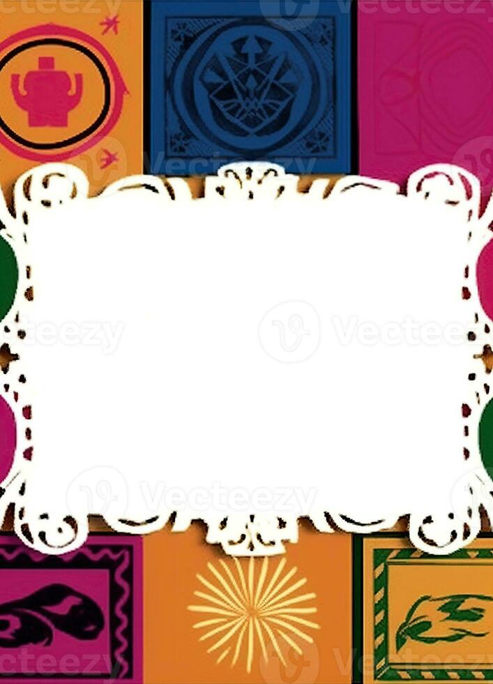 hispanic Traditional festival banner. Generative AI photo