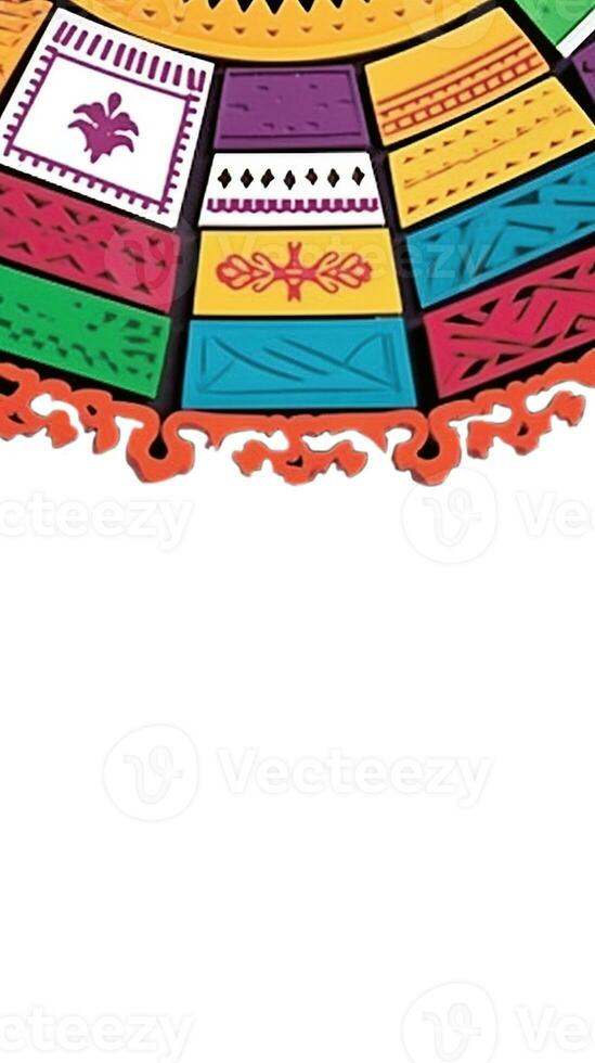 Creative paper craft Hispanic heritage month with copy space. Generative AI photo