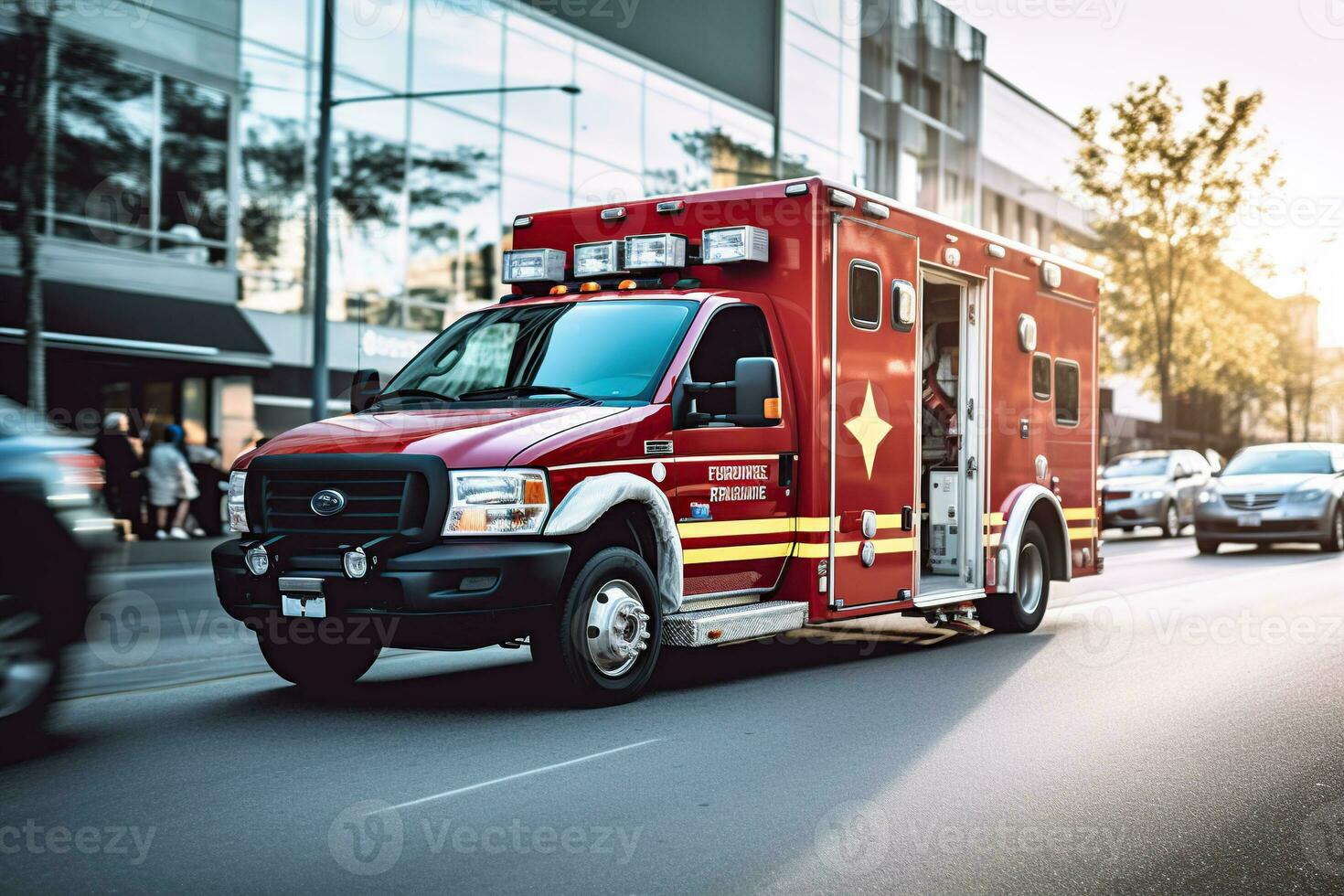 ambulance, emergency service. Generative AI photo