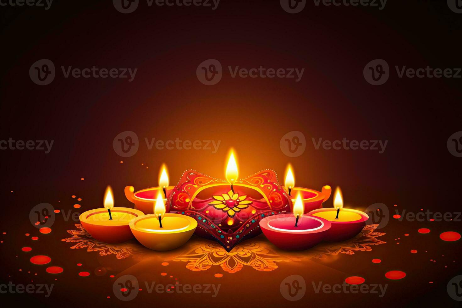 Happy Diwali Background. Generative AI photo