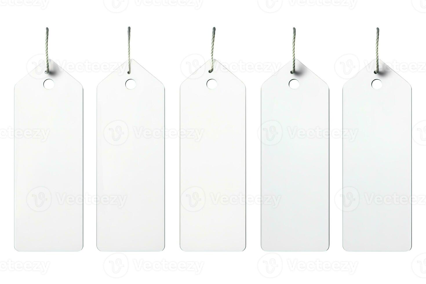 Empty label isolated on white or transparent background cutout. Generative AI photo