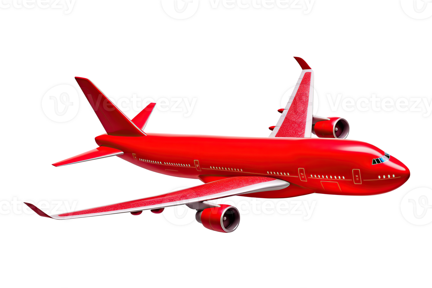 Airplane isolated on white or transparent background cutout. Generative AI png