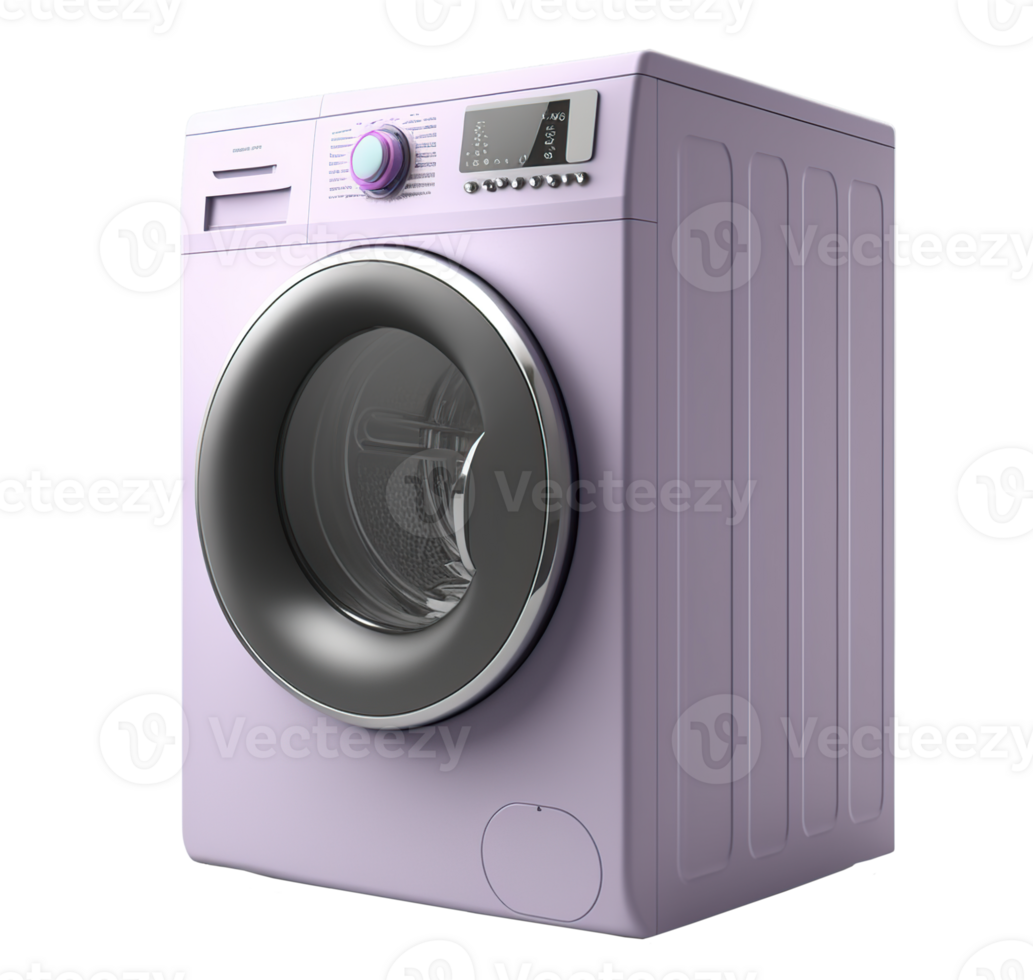 washing machine isolated on white or transparent background cutout. Generative AI png