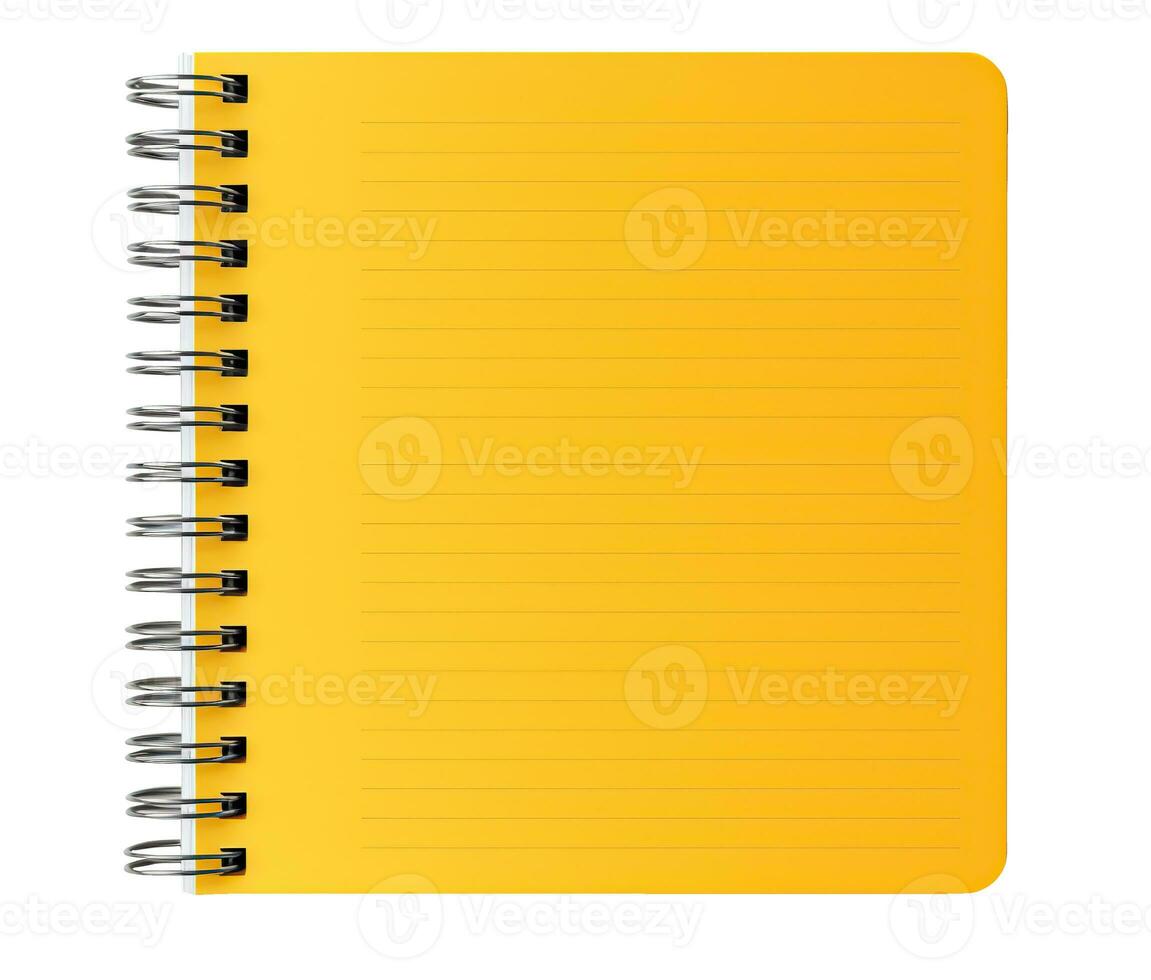 Spiral notebook isolated on white or transparent background cutout. Generative AI photo