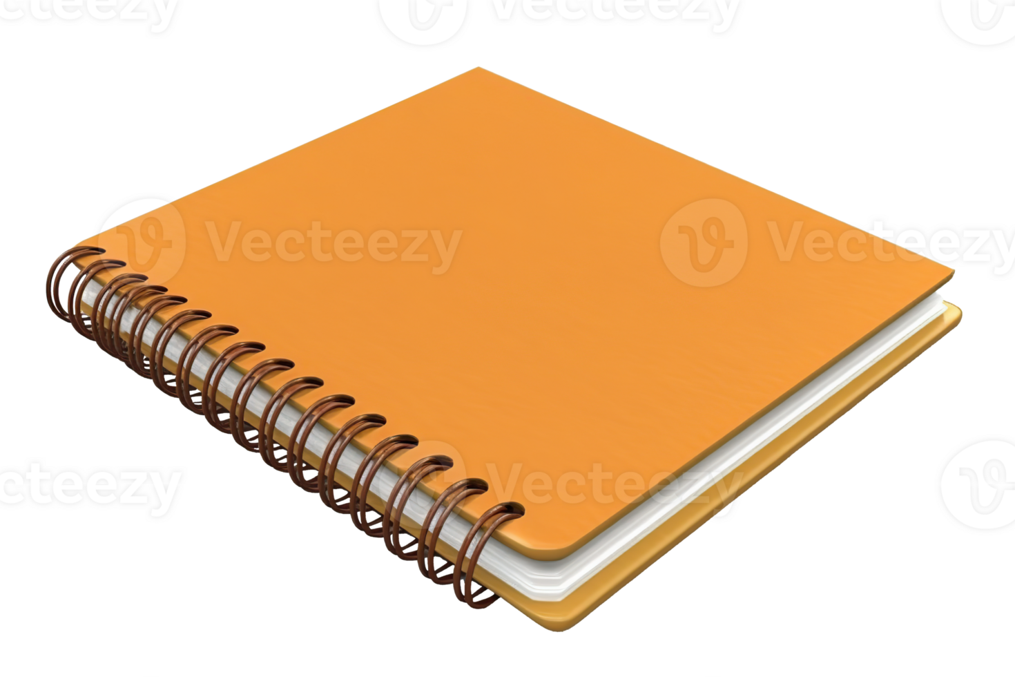 Spiral notebook isolated on white or transparent background cutout. Generative AI png