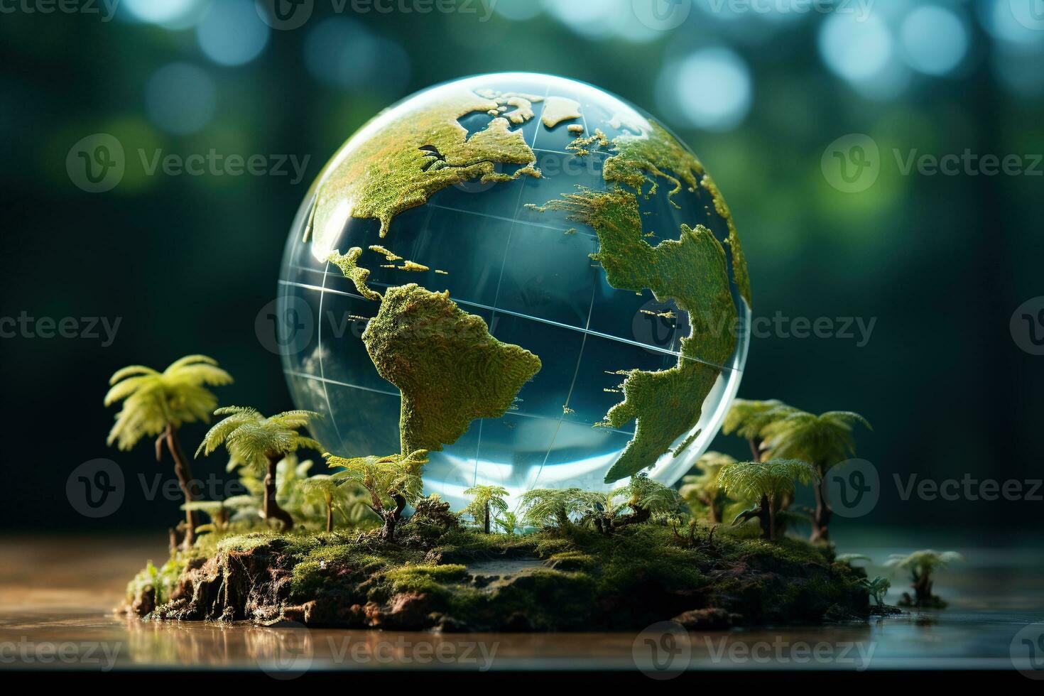 Climate change and global warming. Generative AI photo