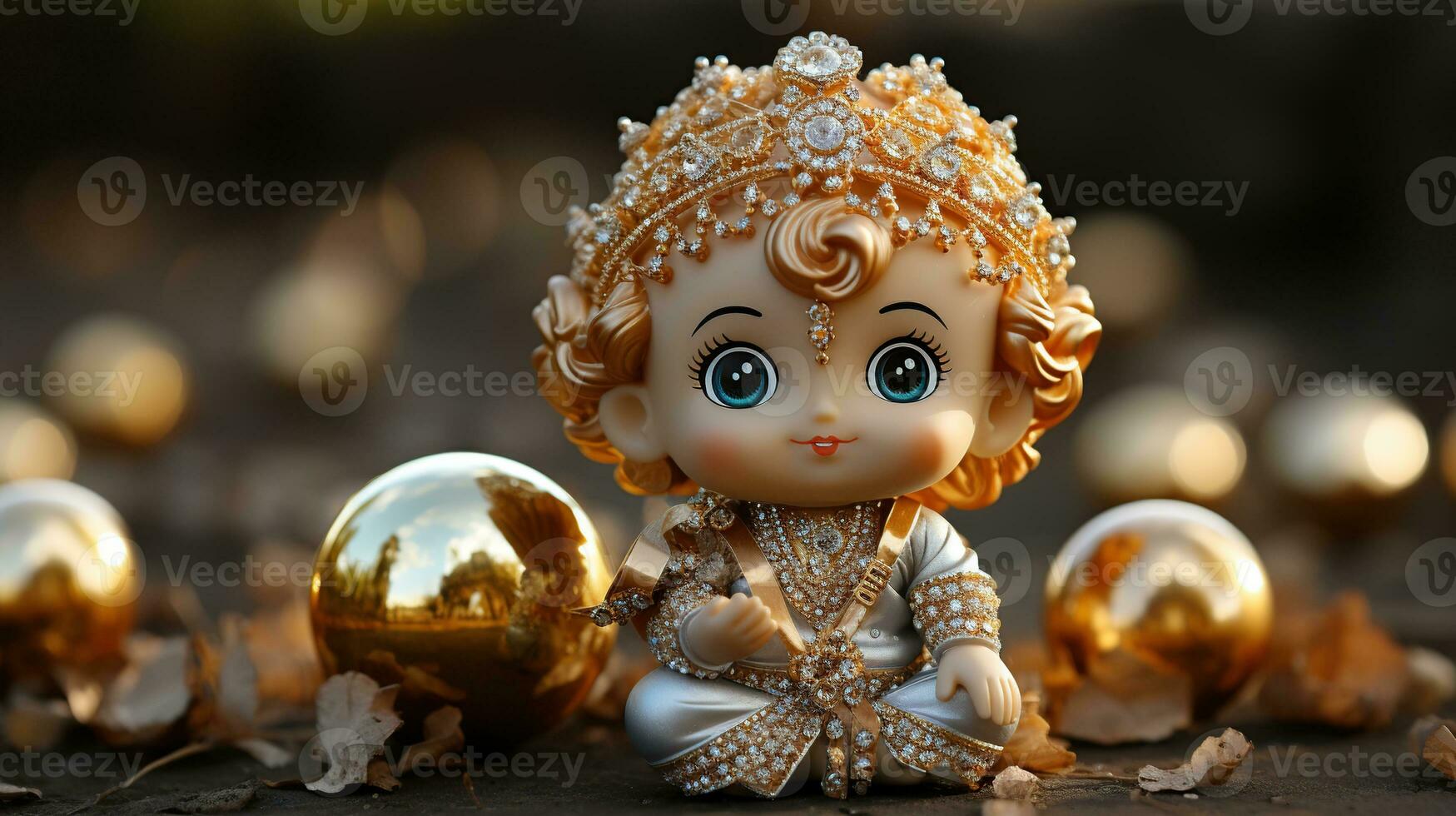 Krishna Krishnashtami festival. AI Generated photo