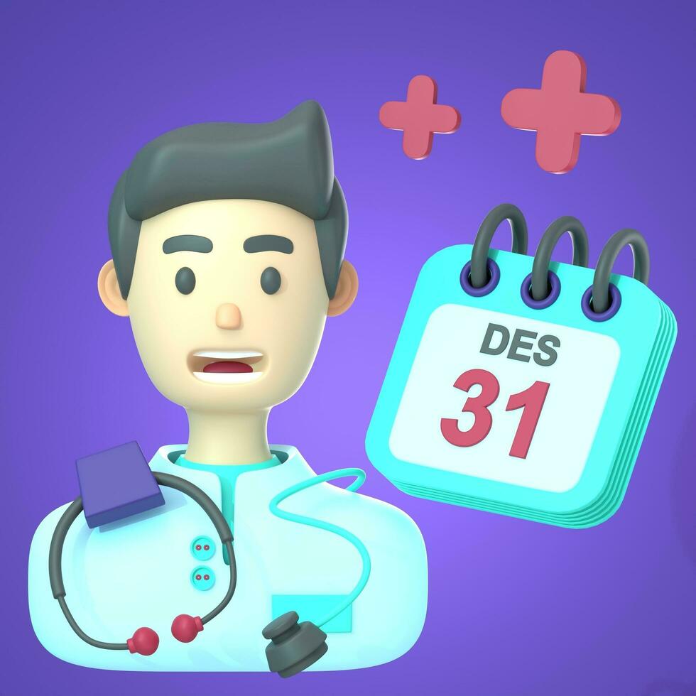 3D Medical Icon Render Illustration photo