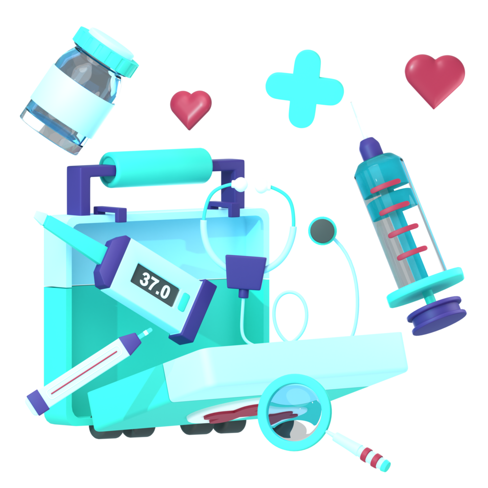 3D Rendered Icon Medical Hospital Illustraion png
