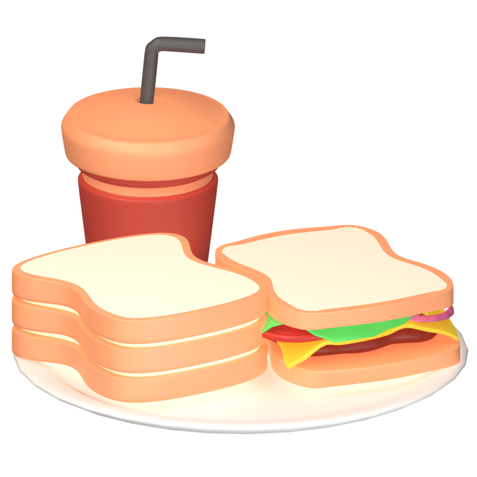 3d aislado prestados icono rápido comida delicioso png