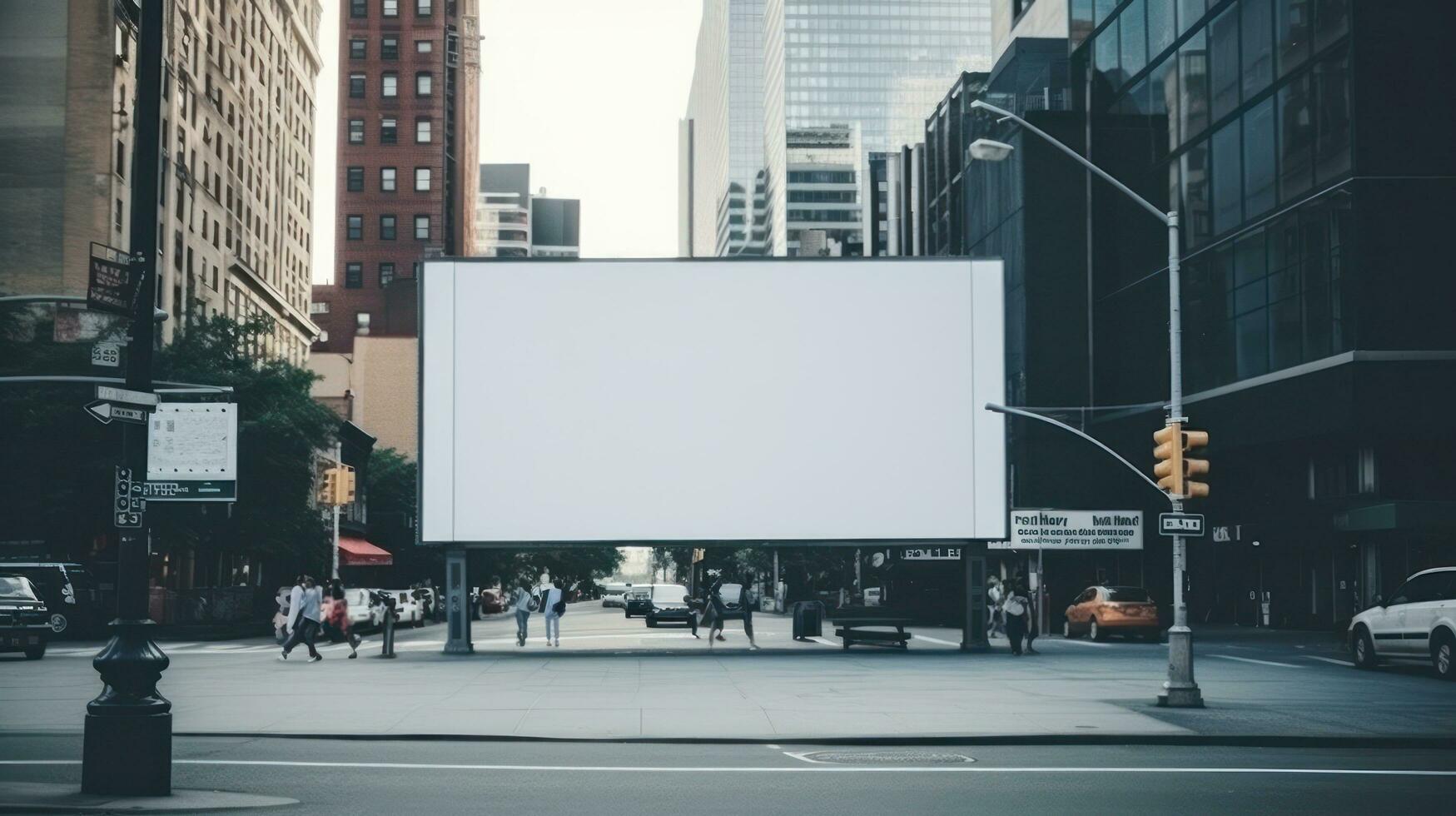 White billboard on a building photo