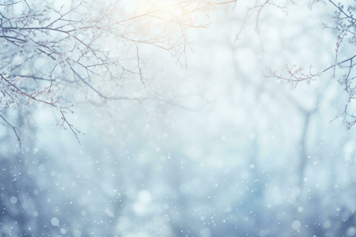 Winter forest natural background photo