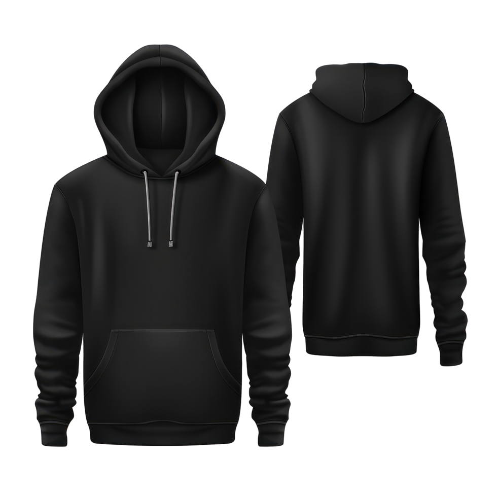 Black tee hoodie isolated 27252627 PNG