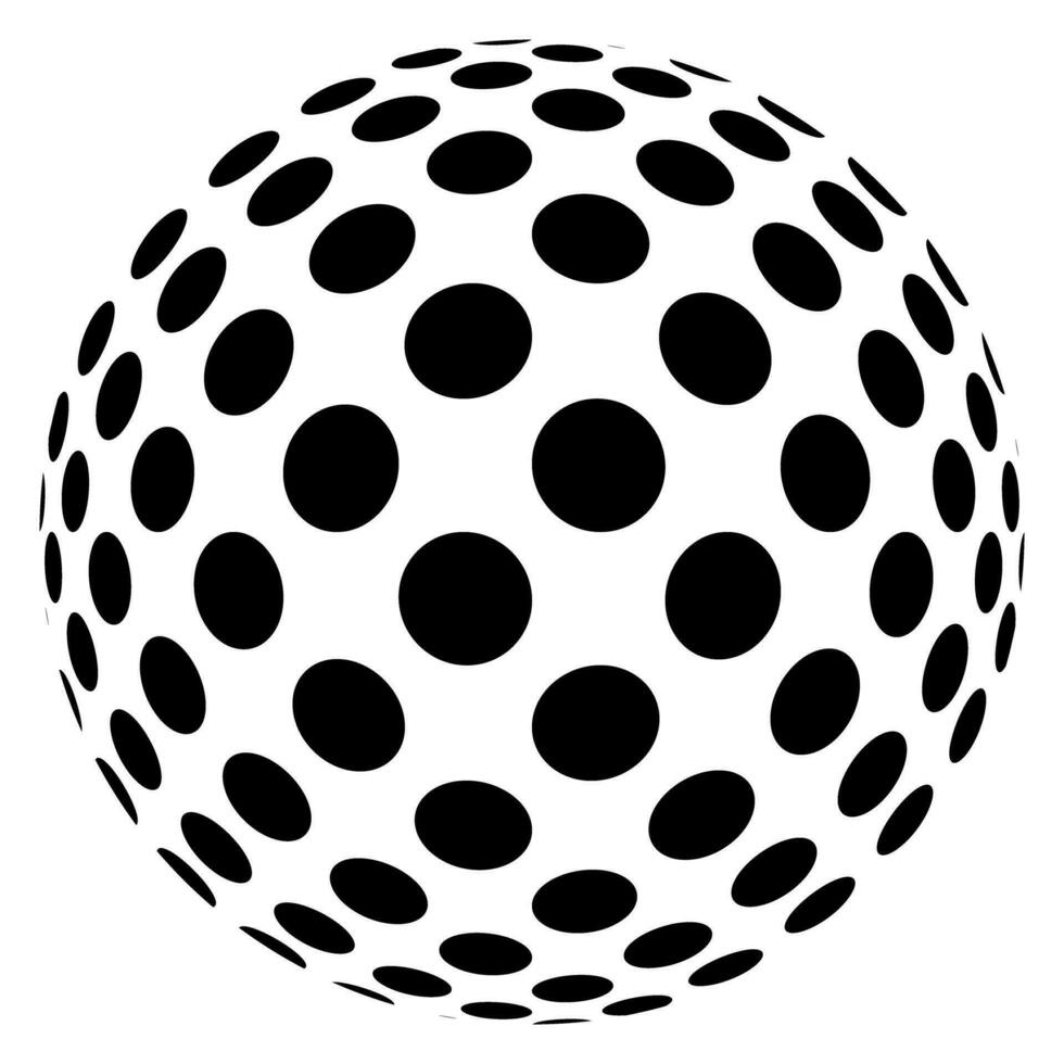 Abstract Decorative Dotted ball isolated. Icon Vector illustration