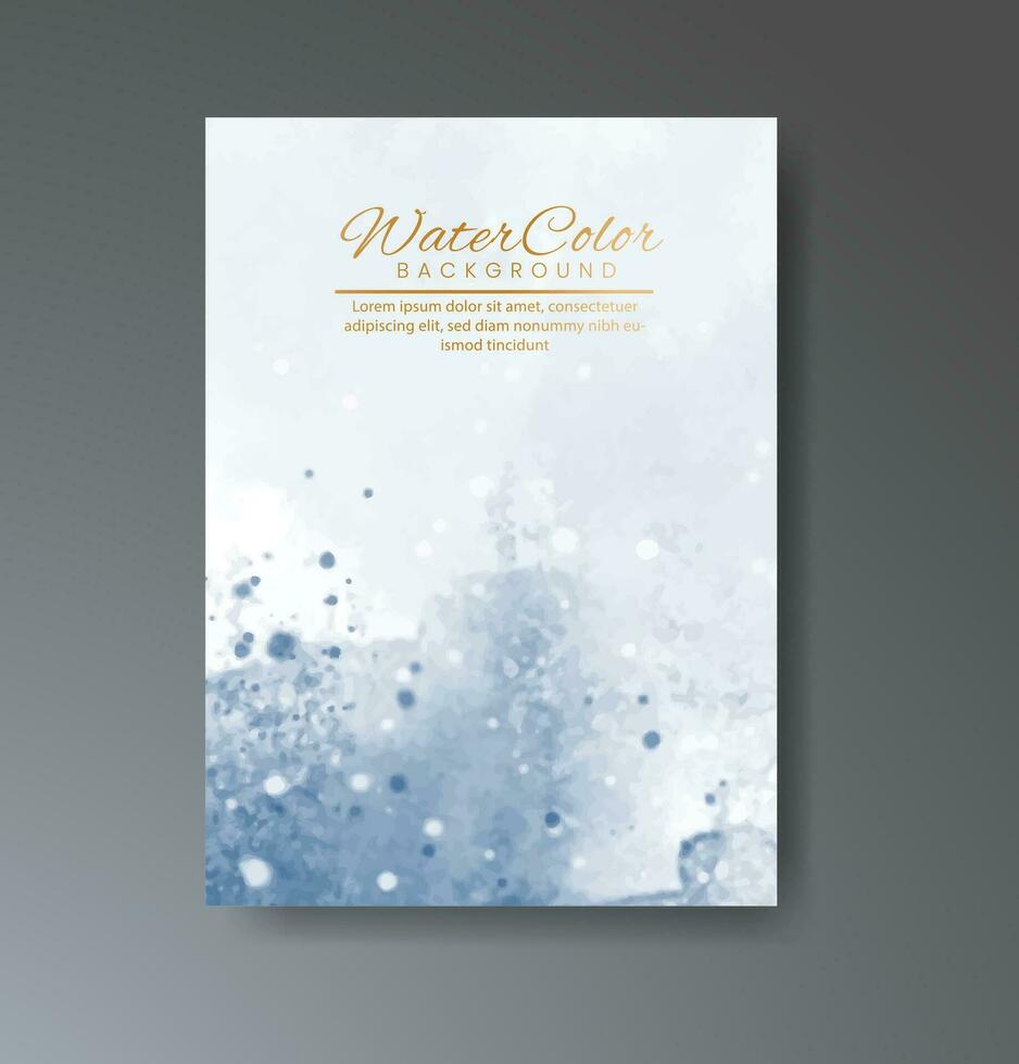 Cover template with watercolor background. Design for your cover, date, postcard, banner, logo. vector