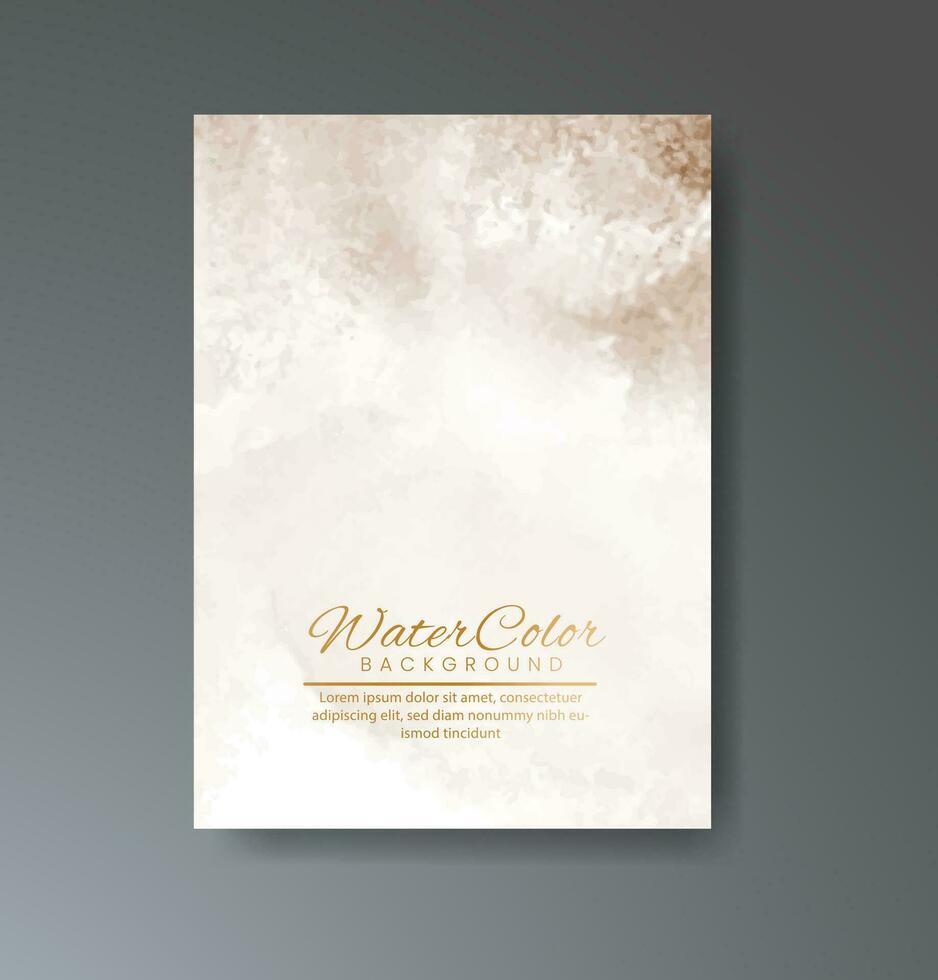 Cover template with watercolor background. Design for your cover, date, postcard, banner, logo. vector