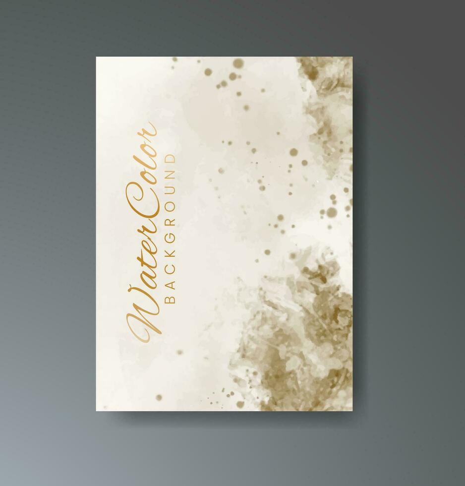 Cards with watercolor background. Design for your cover, date, postcard, banner, logo. vector