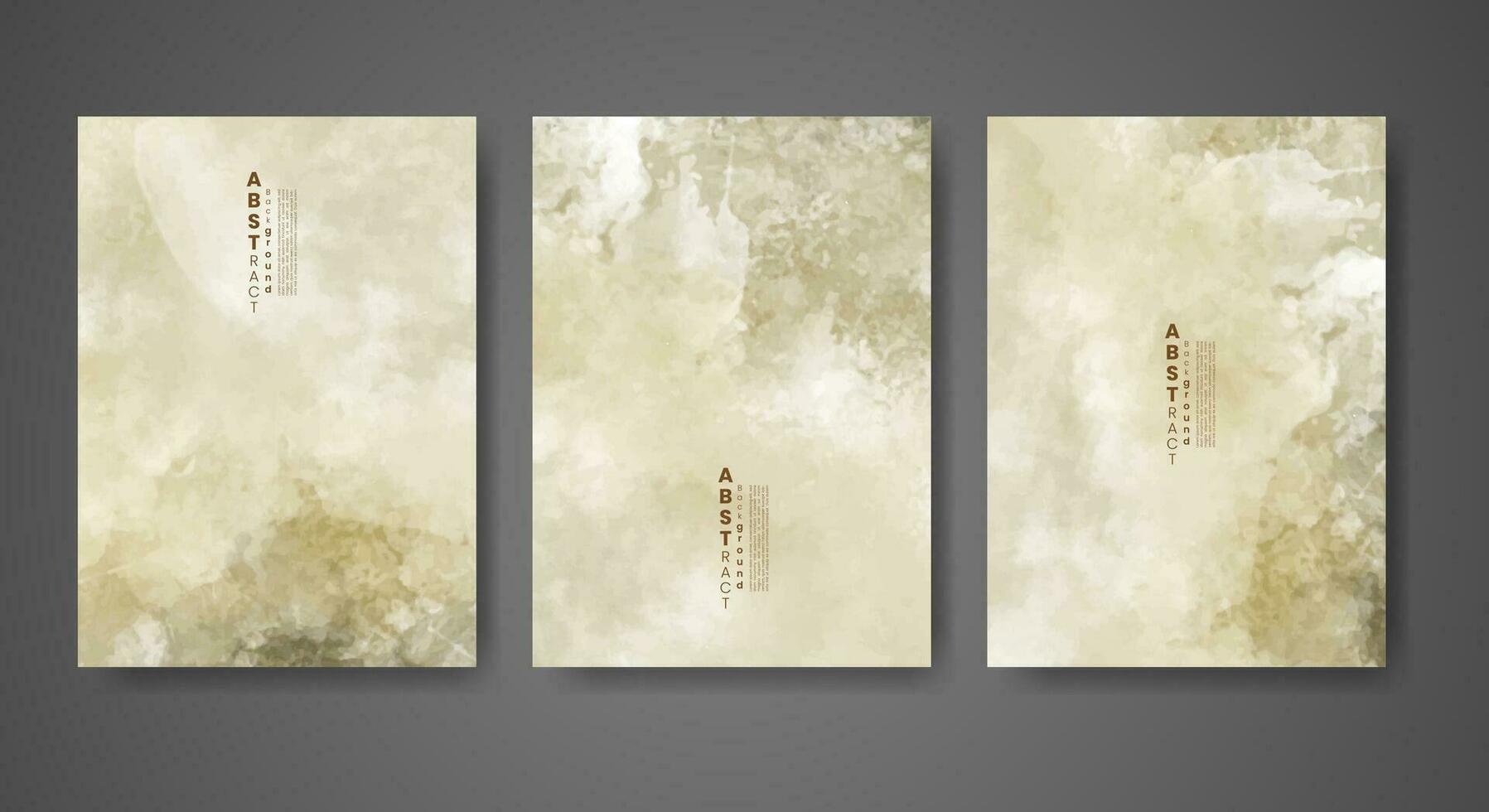 Set of creative hand painted abstract watercolor background. Design for your cover, date, postcard, banner, logo. vector