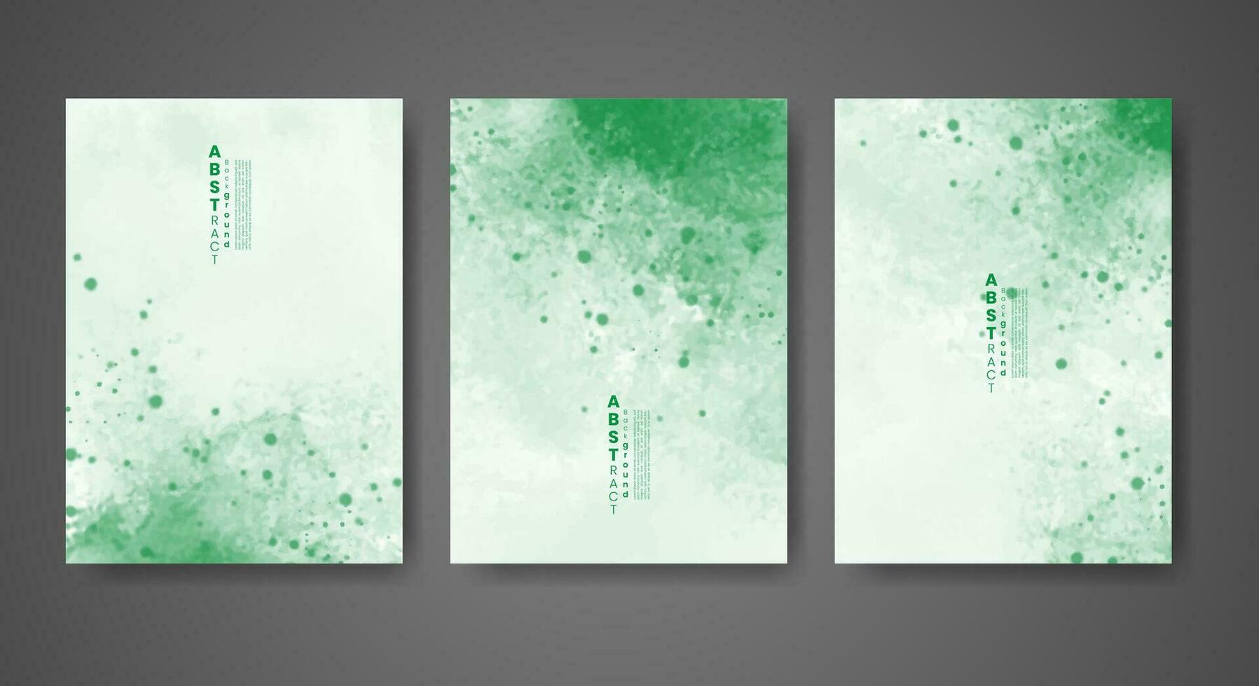 Set of creative hand painted abstract watercolor background. Design for your cover, date, postcard, banner, logo. vector
