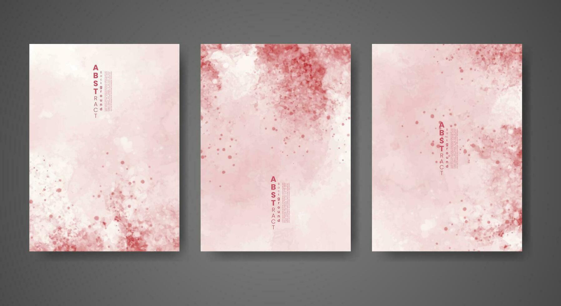 Set of creative hand painted abstract watercolor background. Design for your cover, date, postcard, banner, logo. vector