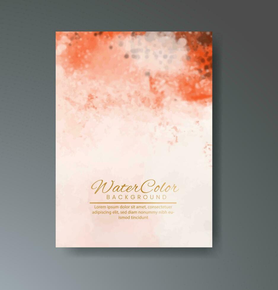 Cover template with watercolor background. Design for your cover, date, postcard, banner, logo. vector