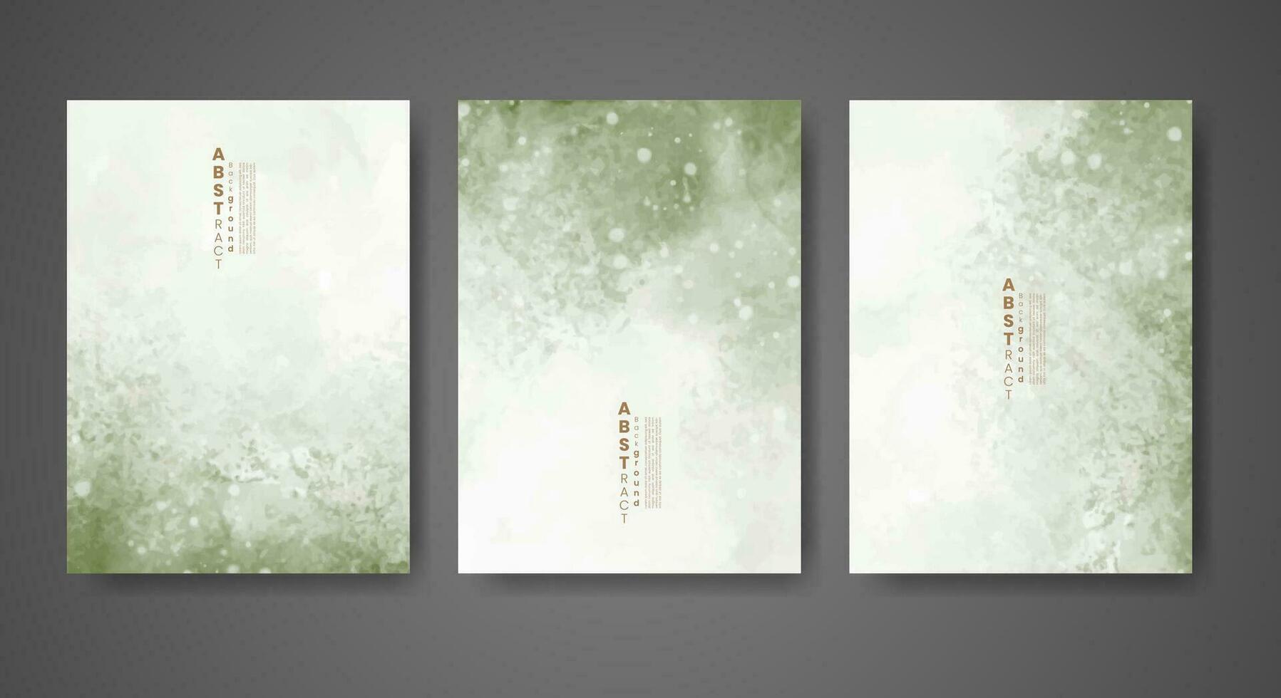 Set of creative hand painted abstract watercolor background. Design for your cover, date, postcard, banner, logo. vector
