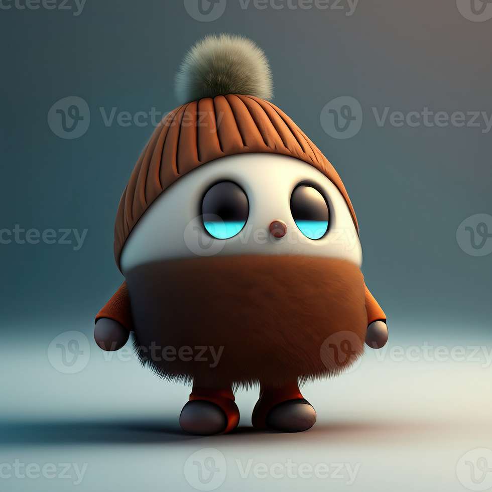 Cute isolated high quality 3D avatar png