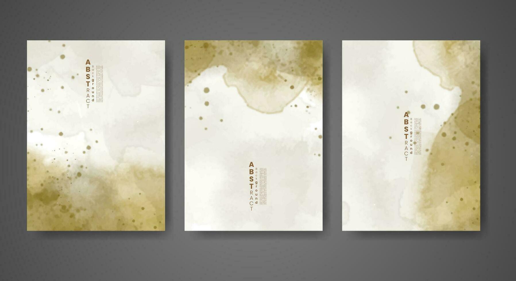 Set of creative hand painted abstract watercolor background. Design for your cover, date, postcard, banner, logo. vector