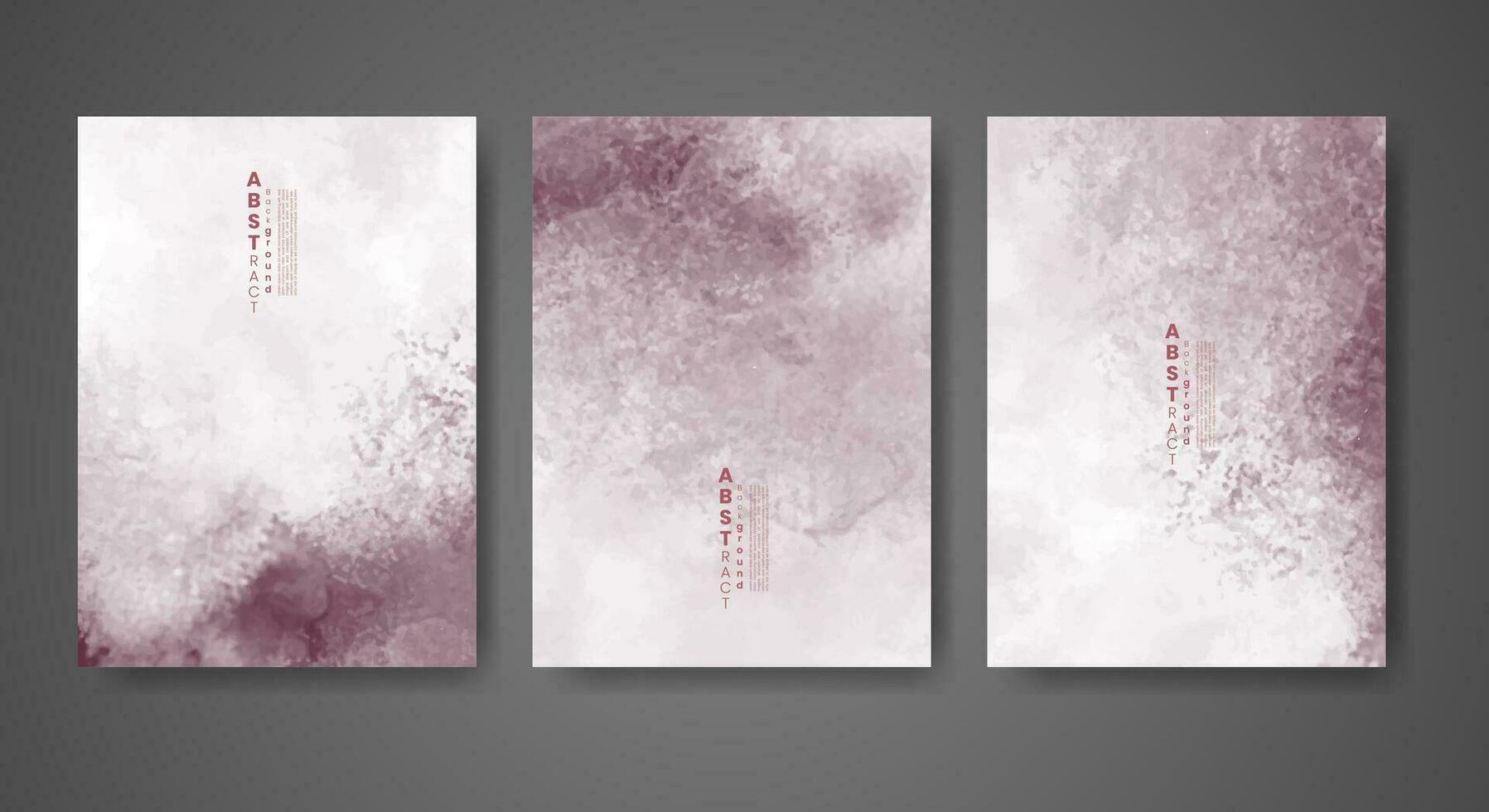 Set of creative hand painted abstract watercolor background. Design for your cover, date, postcard, banner, logo. vector