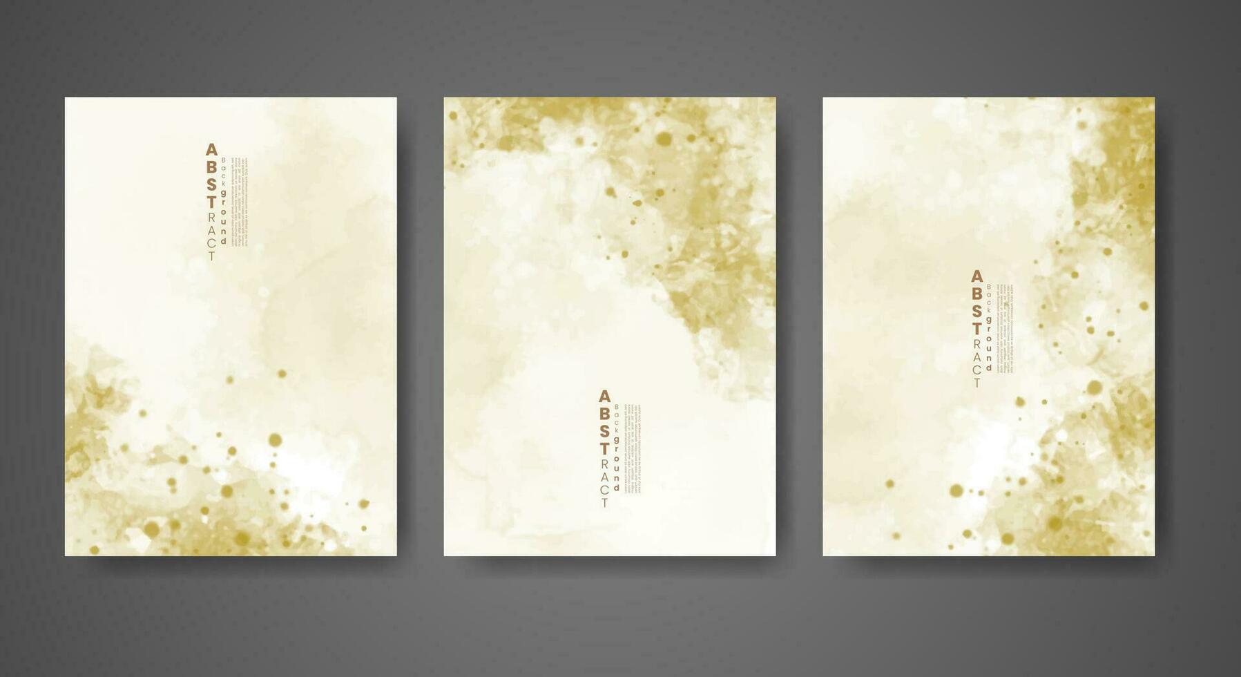 Set of creative hand painted abstract watercolor background. Design for your cover, date, postcard, banner, logo. vector