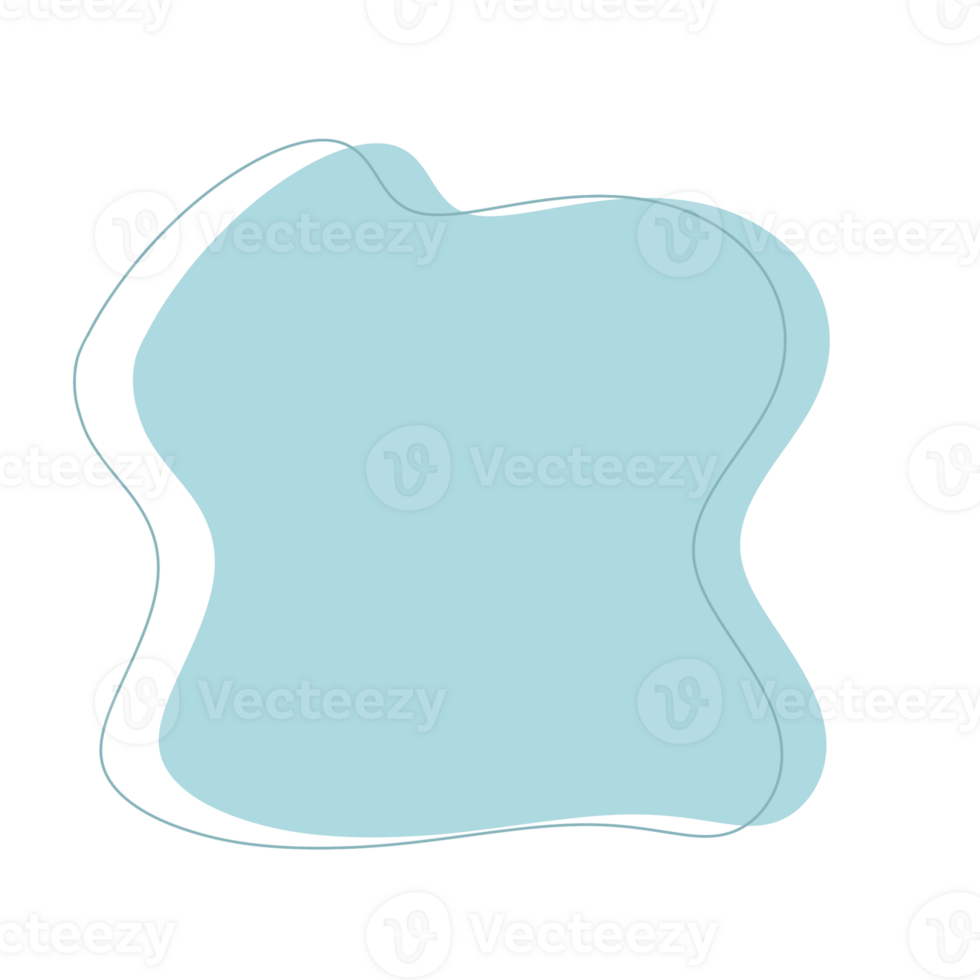 Abstract colorful blob shape. Modern aesthetic hand drawn illustration. png