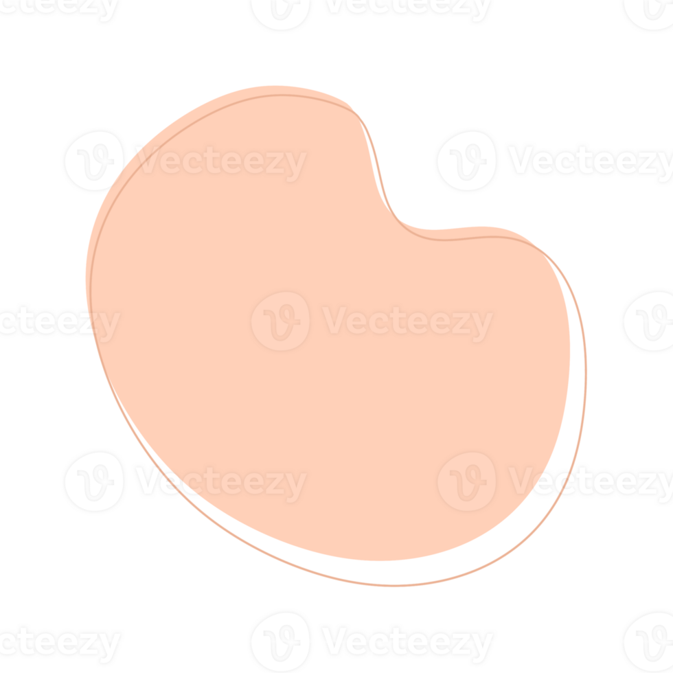 abstract kleurrijk klodder vorm geven aan. modern esthetisch hand- getrokken illustratie. png