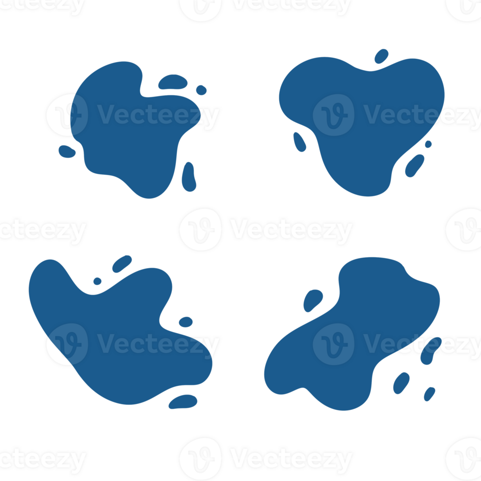 abstrait liquide goutte forme isolé sur transparent Contexte png