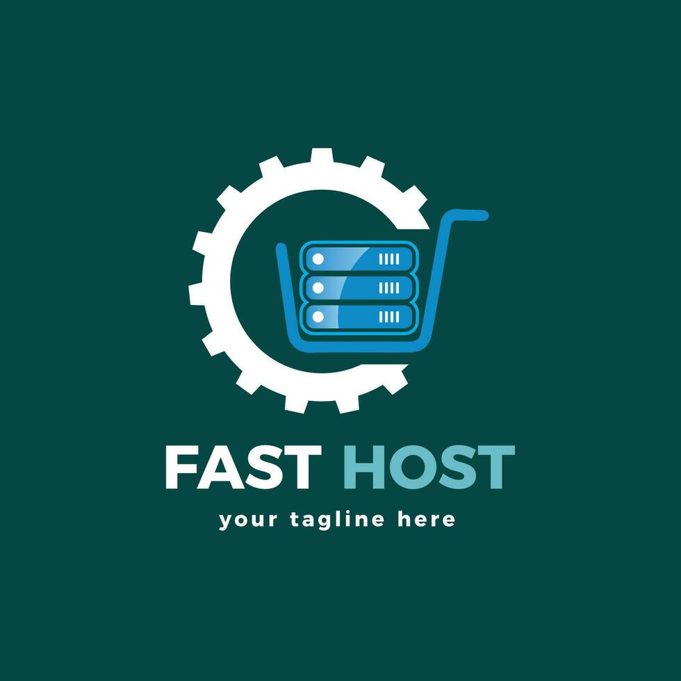 cyber hosting company logo vector