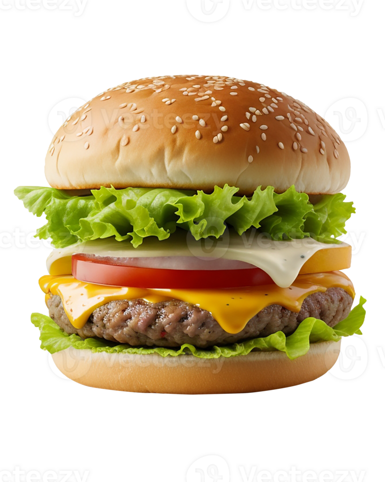 delizioso hamburger pieno HD veloce cibo png