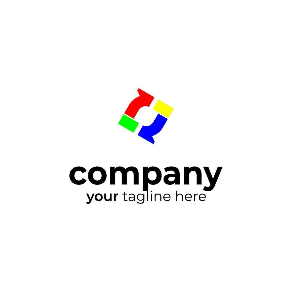 Abstrack Symbol logo on white background, can be used for art companies, sports, etc vector