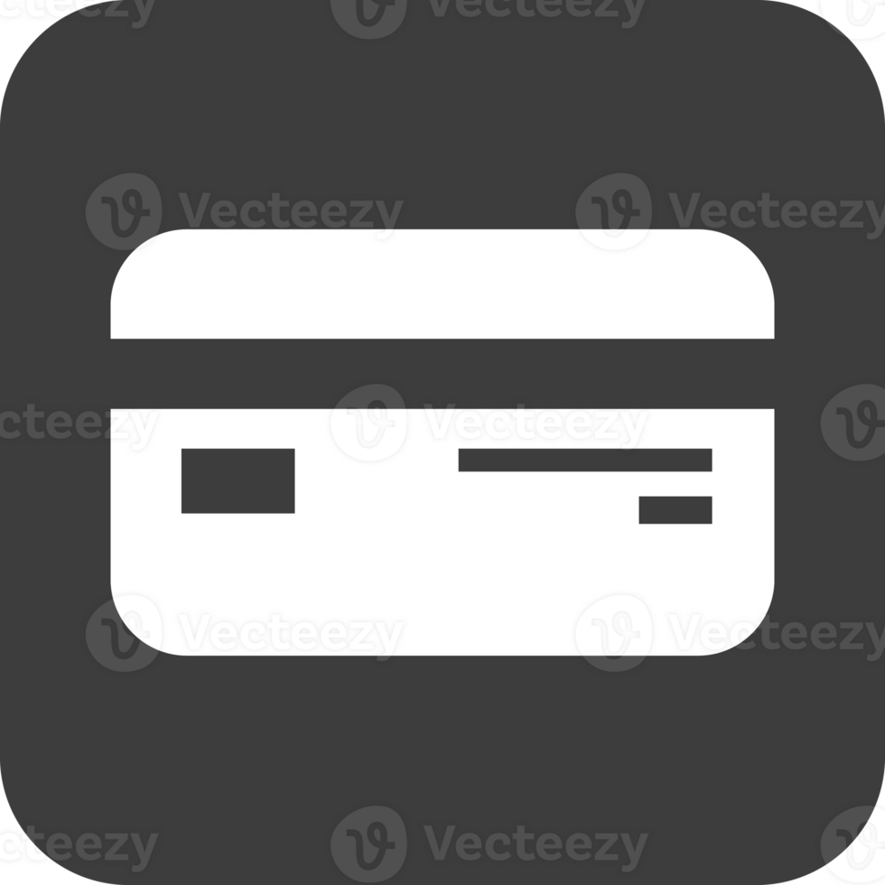 credit card icon in black square. png