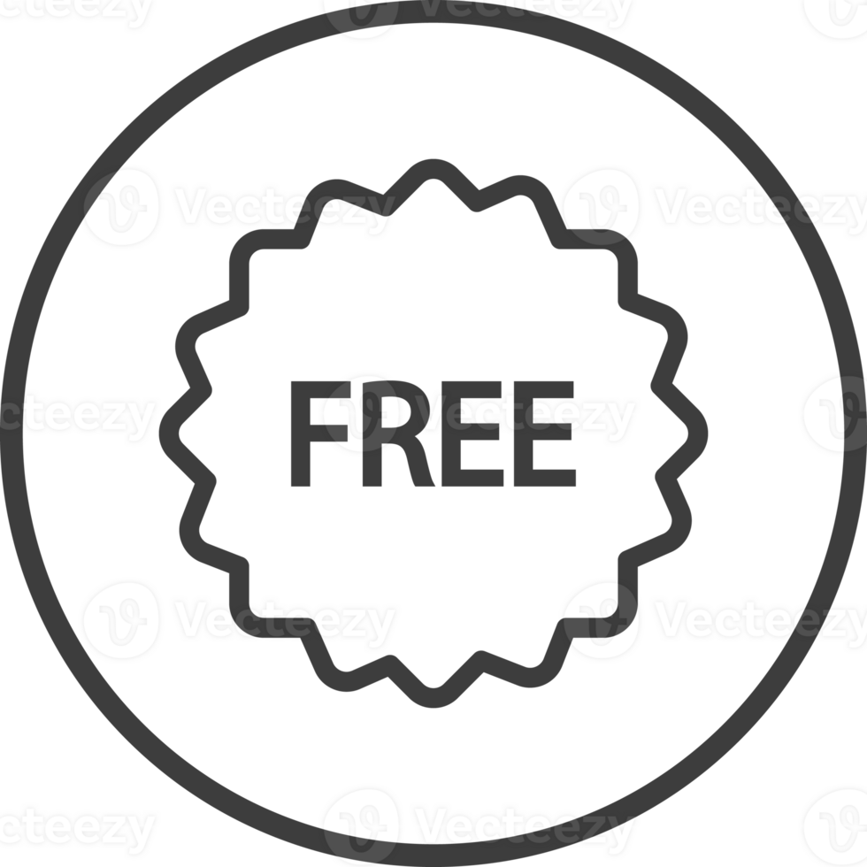 free tag icon in thin line black circle frames. png