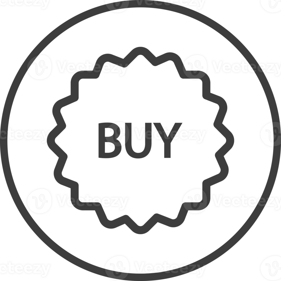 buy tag icon in thin line black circle frames. png
