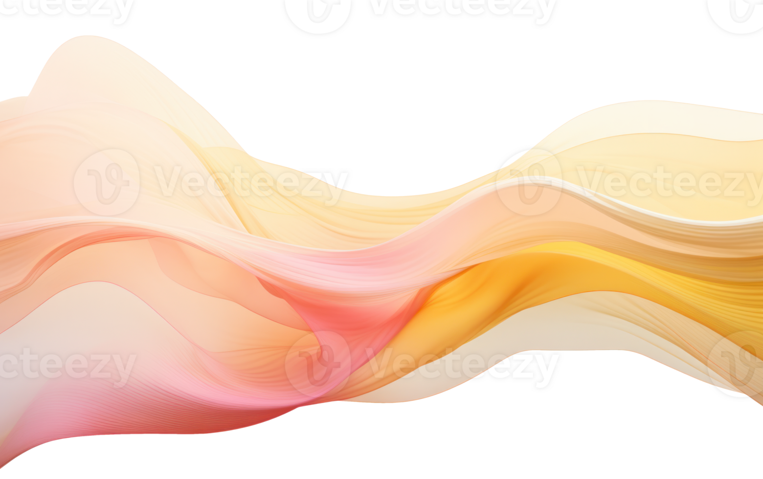 colorful abstract wave on transparent background png