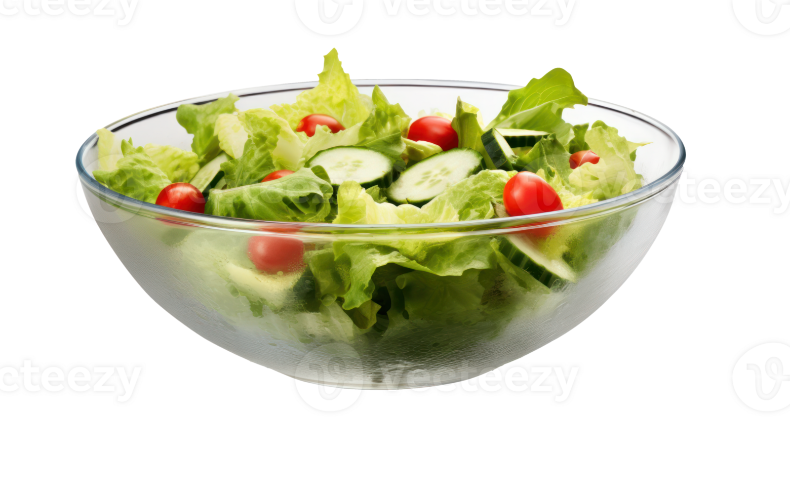 a bowl of salad with tomatoes, onions and lettuce transparent background ai generated png