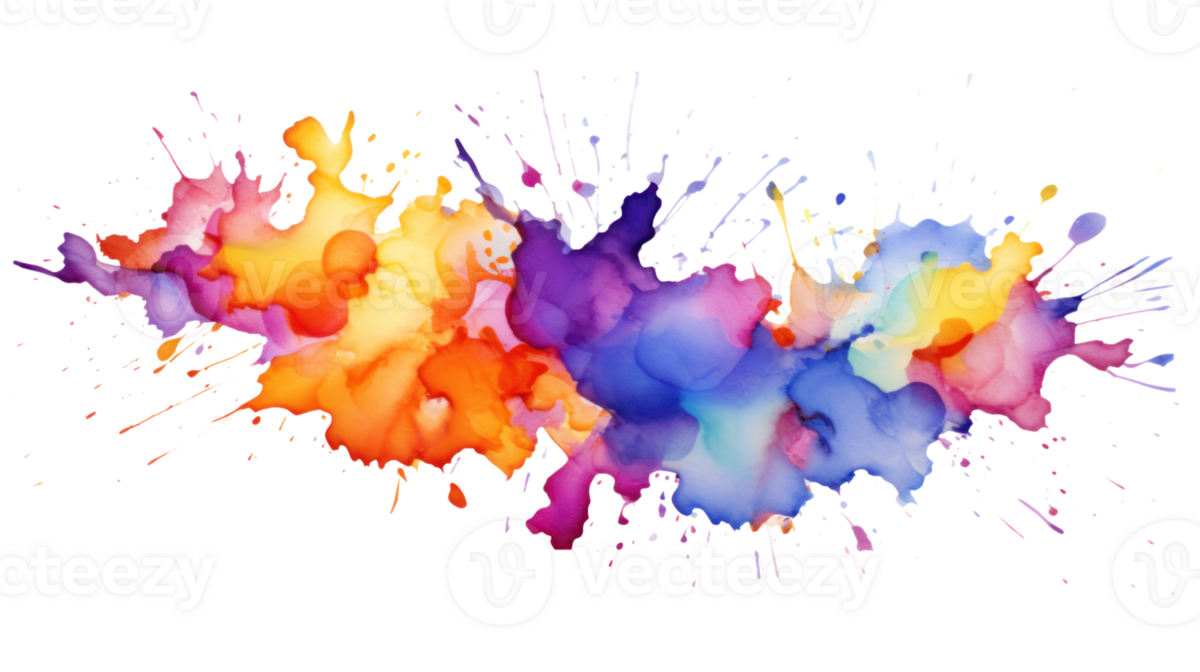 colorful ink splash on transparent background 27254704 PNG